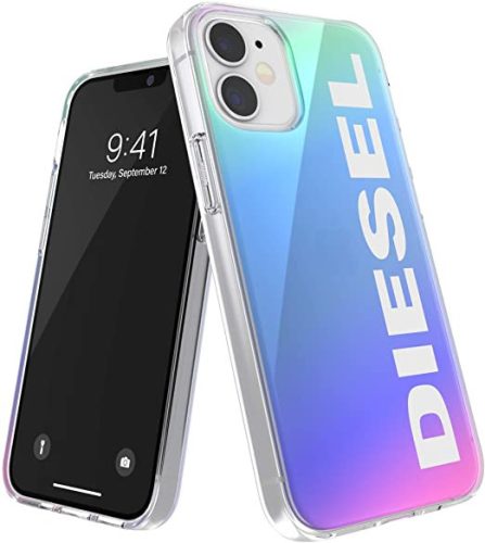 Diesel Snap Case Holographic White Logo iPhone 11 hátlap, tok, mintás, színes