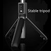 Mini Tripod P40 Bluetooth selfie stick, szelfi bot, háromlábú kitámasztó funkcióval, távirányítóval, fekete