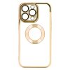 Beauty Clear Case iPhone 14 hátlap, tok, arany