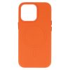 Magsafe Leather Case iPhone 14 Magsafe kompatibilis műbőr hátlap, tok, narancssárga