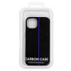 Carbon Case Blue Stripe iPhone 12/12 Pro hátlap, tok, fekete