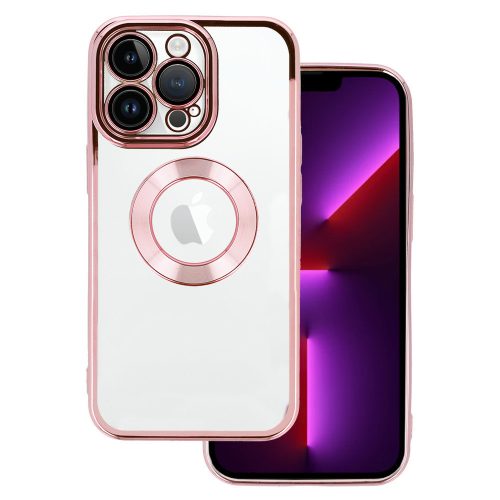 Beauty Clear Case iPhone 15 Plus hátlap, tok, átlátszó-rózsaszín