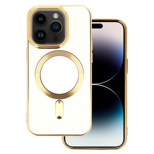 Beauty Magsafe Case iPhone 15 Plus magsafe kompatibilis hátlap, tok, fehér