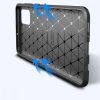 Carbon Fiber Samsung Galaxy A71 hátlap, tok, fekete