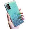 Sequins Glue Glitter Case Samsung Galaxy A72 4G/5G hátlap, tok, mentazöld