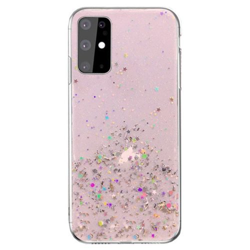 Liquid Glitter Samsung Galaxy A70 hátlap, tok, rózsaszín