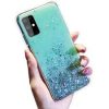 Liquid Glitter Samsung Galaxy A70 hátlap, tok, zöld