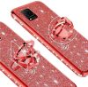 Diamond Ring Samsung Galaxy A41 hátlap, tok, piros