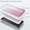 Glitter Case Samsung Galaxy A41 hátlap, tok, ezüst-rózsaszín