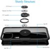 Armor Clear Carbon Ring iPhone 12 Mini ütésálló hátlap, tok, fekete, átlátszó