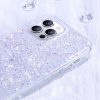 Sulada iPhone 13 Pro Max Luminous Glitter hátlap, tok, lila