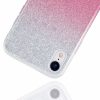 Glitter Case Huawei P30 lite hátlap, tok, ezüst-rózsaszín