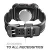Supcase Beetle Pro Apple Watch 4/5/6/7/Se 44/45mm ütésálló tok és óraszíj, fekete