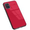 Glass Case Samsung Galaxy A71 hátlap tok, piros