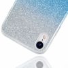 Glitter Case Huawei P30 Lite hátlap, tok, kék-ezüst