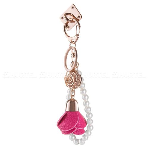 iRing Pearl Flower szelfi gyűrű és kulcstartó, rózsaszín