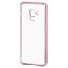 Samsung Galaxy A8 (2018) A530 Metalic Slim TPU hátlap, tok, rózsaszín