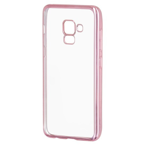 Samsung Galaxy A8 (2018) A530 Metalic Slim TPU hátlap, tok, rózsaszín