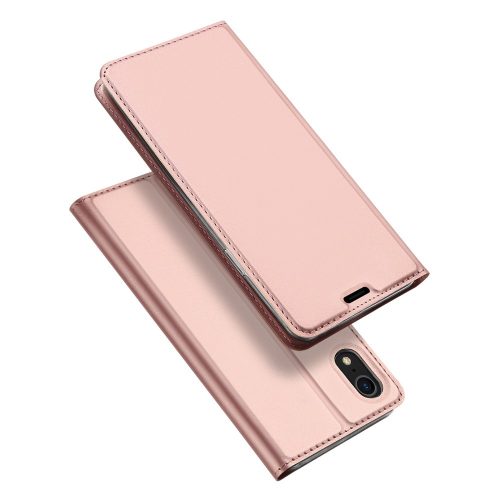 Dux Ducis Skin Pro iPhone Xr oldalra nyíló tok, rózsaszín