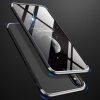Full Body Case 360 iPhone Xs Max, hátlap, tok, logo szabadon, fekete-ezüst