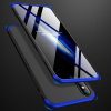 Full Body Case 360 iPhone Xs Max, hátlap, tok, logo szabadon, fekete-kék